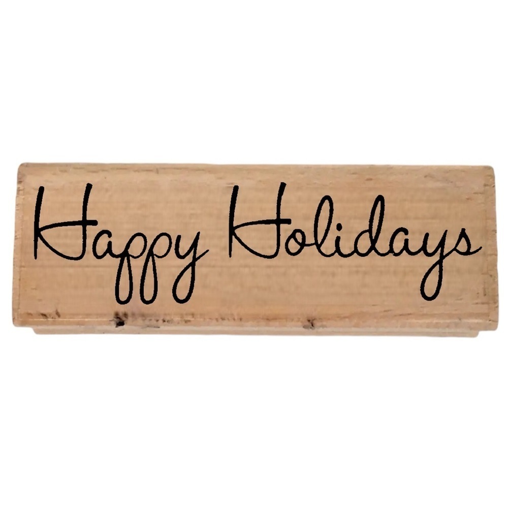 Stampedia Happy Holidays Cursive Stamp - 2008